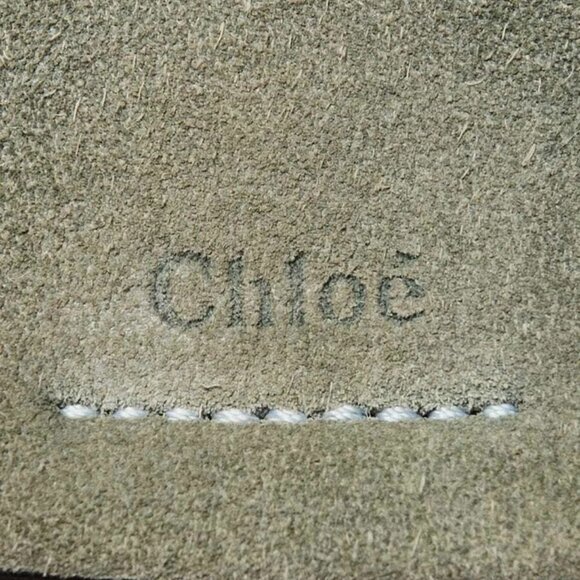 Chloe Light Blue Leather/Suede Small Faye Backpack Bag - Picture 11 of 11